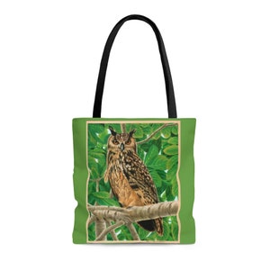 Eurasian Eagle Owl AOP Tote Bag