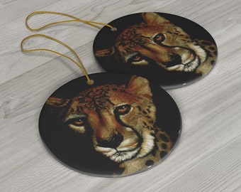 Cheetah Ceramic Ornaments