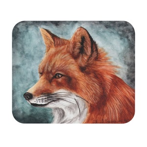Red Fox Portrait Mouse Pad (Rectangle)