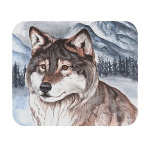 Wolf on the Tundera Mouse Pad (Rectangle)