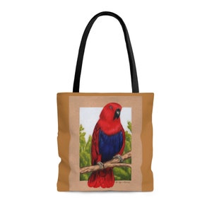 Female Eclectus AOP Tote Bag