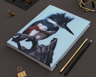 Belted Kingfisher Hardcover Journal Matte