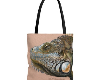 Iguana Portrait AOP Tote Bag