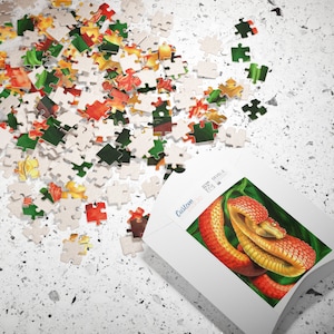 Puzzle przedstawiające żmiję afrykańską (110 elementów)