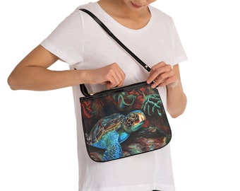 Blue/Green Sea Turtle Small Shoulder Bag