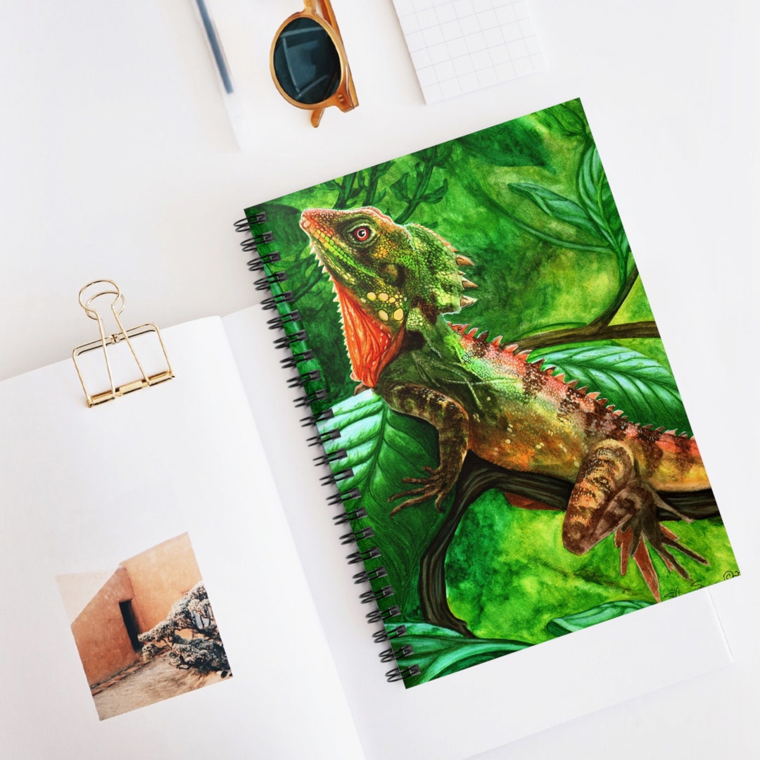 Boyd's Forest Dragon Lizard Spiral Notebook - Ruled Line - Etsy
