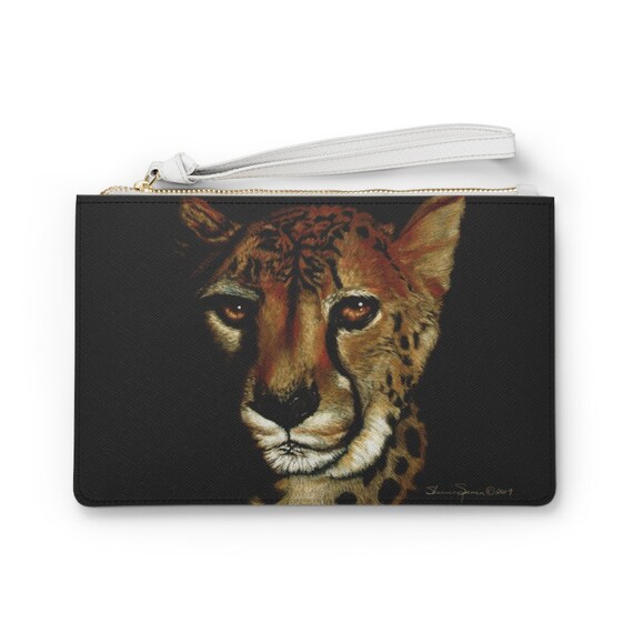 Cheetah clutch purse hotsell
