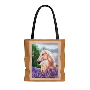 Horse in Lavender AOP Tote Bag
