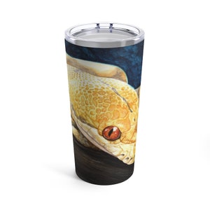 Albino Reticulated Python Tumbler 20oz