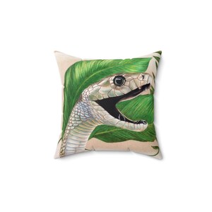 Black Mamba Spun Polyester Square Pillow