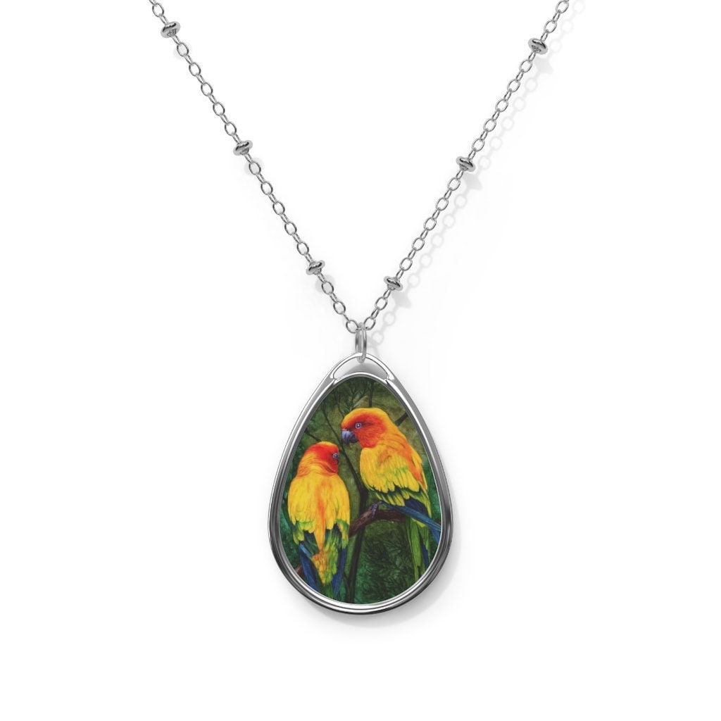 Sun Conures Oval Necklace