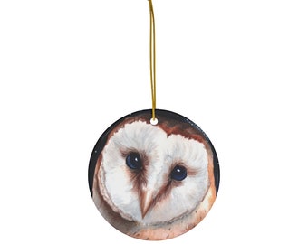 Barn Owl Ceramic Ornaments