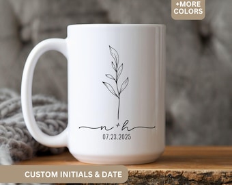 Personalized Mr & Mrs Coffee Mugs, Husband and Wife Mugs Custom Wedding Mugs Engagement Gifts, Wedding Gifts for Couple, Bridal Shower Gifts
