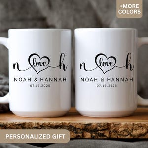 Personalized Mr & Mrs Coffee Mugs, Husband and Wife Mugs, Couples Gifts, Custom Mr Mrs Coffee Mugs, New Bride and Groom Set, Mr and Mrs Mug