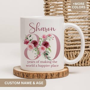 Custom 80th Birthday Gift for Women 80 Years Old, 1945 Mug for Great Grandma Grandmother Birthday Gift Idea for Women, Personalized 80th Mug