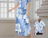 Retro Hawaiian Maxi Dress: Tropical Floral Polynesian Vacation  2XS-8XL Plus Size