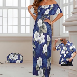 blue dresses for work Plus Size Boho Floral Empire Waist Paisley Print Maxi Dress – Anna-Kaci main image 1