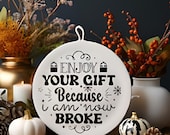 Humurous Broke-Themed Christmas Ornament with Funny Décor Design