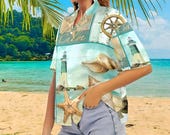 Floral Aloha Shirts for Women – Cruise & Tropical Vacation Blouses, Beachwear and  Luau Tops (Sizes 2XS to 5XL Plus)
