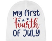 My First 4th of July Baby Beanie, my first 4th of july