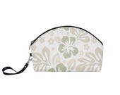 Matching Lime Cream Cosmetic Bag, PU Leather Travel Makeup Organizer, Portable Large Capacity, Stylish and Lightweight Toiletry Bag 4U