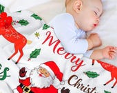 Santa Claus Christmas Flannel Throw Blanket – Festive Holiday Bedding & Sofa Decor – Cozy Winter Blanket for Bedroom – 30"x40" Gift