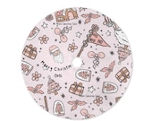 Pink 48" Round Christmas Tree Skirt | Festive Holiday Floor Cover for Girls & Women | Made in USA