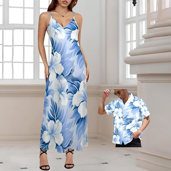 chinese dress ladies Kamila Tulle Maxi Dress, Dark Blue Floral main image 0