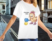 Pickleball Chick T-Shirt for Women, Funny Pickleball Apparel, Casual Sports Tee, Gift for Female Players, Athletic Shirt