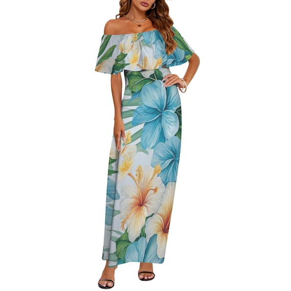 hawaiian homecoming dresses White Orchid Navy Hawaiian Short Tank Dress – 100 Cotton Dress Handmade in Hawaii Black / L main image 0