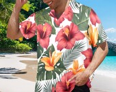 Custom Hawaiian Tropical Shirt – Unisex Aloha Apparel for Vacations, Beach Parties, Cruise Wear S–5XL