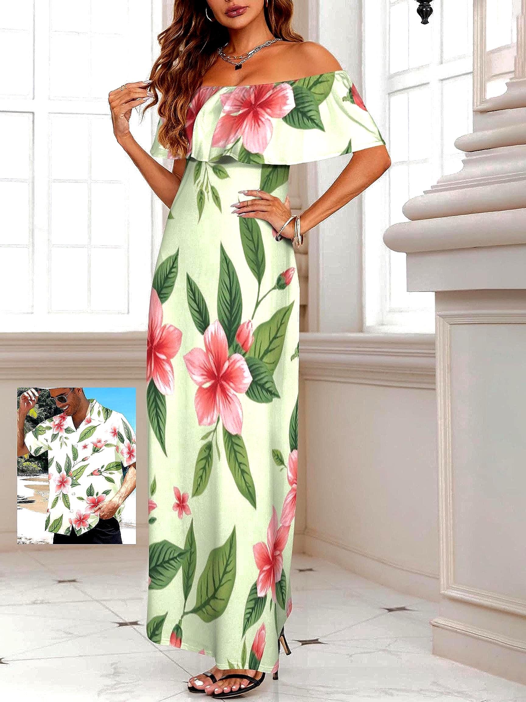 womens hawaiian dress Women's Maxi Maxi Dress Casual Hawaiian Dresses