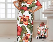 Vintage‑inspired Boho Hawaiian Maxi Dress Floral Polynesian Cruise Wear S‑6XL Plus Size