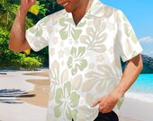 Mens Hawaiian Shirt Aloha Tropical Beachwear, Casual Vacation Party Apparel, Sizes S-4XL