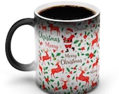 Merry Christmas Santa Coffee Mug – Magic Color Changing Holiday Cup – Festive Xmas Gift for Coffee Lovers & Hot Drinks