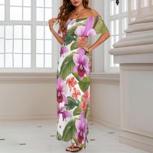 blue dress for baby girl Ava V-Neck Puff Sleeve Maxi Dress - Hibiscus  The Islands