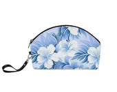 Floral Cosmetic Bag: PU Leather Travel Makeup Organizer