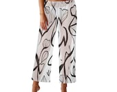 Women's Cover Up Palazzo Lounge Pants – Lightweight, Breathable Beach & Resort Wear with Adjustable Drawstring