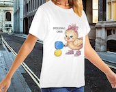 Pickleball Chick T-Shirt for Women, Funny Pickleball Apparel, Casual Sports Tee, Gift for Female Players, Athletic Shirt