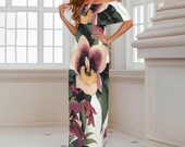 Tropical Hawaiian Dress Polynesian - Colorful Style for Prom, Cruises & Vacations Graduaton Dress - Sizes S to 6XL Plus Size Available