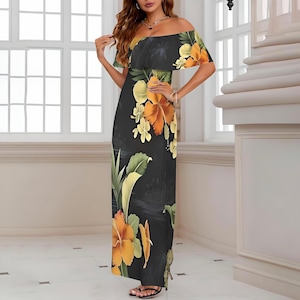 Black and Gold Hawaiian Dresses