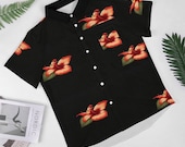 Men's Short Sleeve Button Hawaiian Shirt with Pocket(XS-7XL)