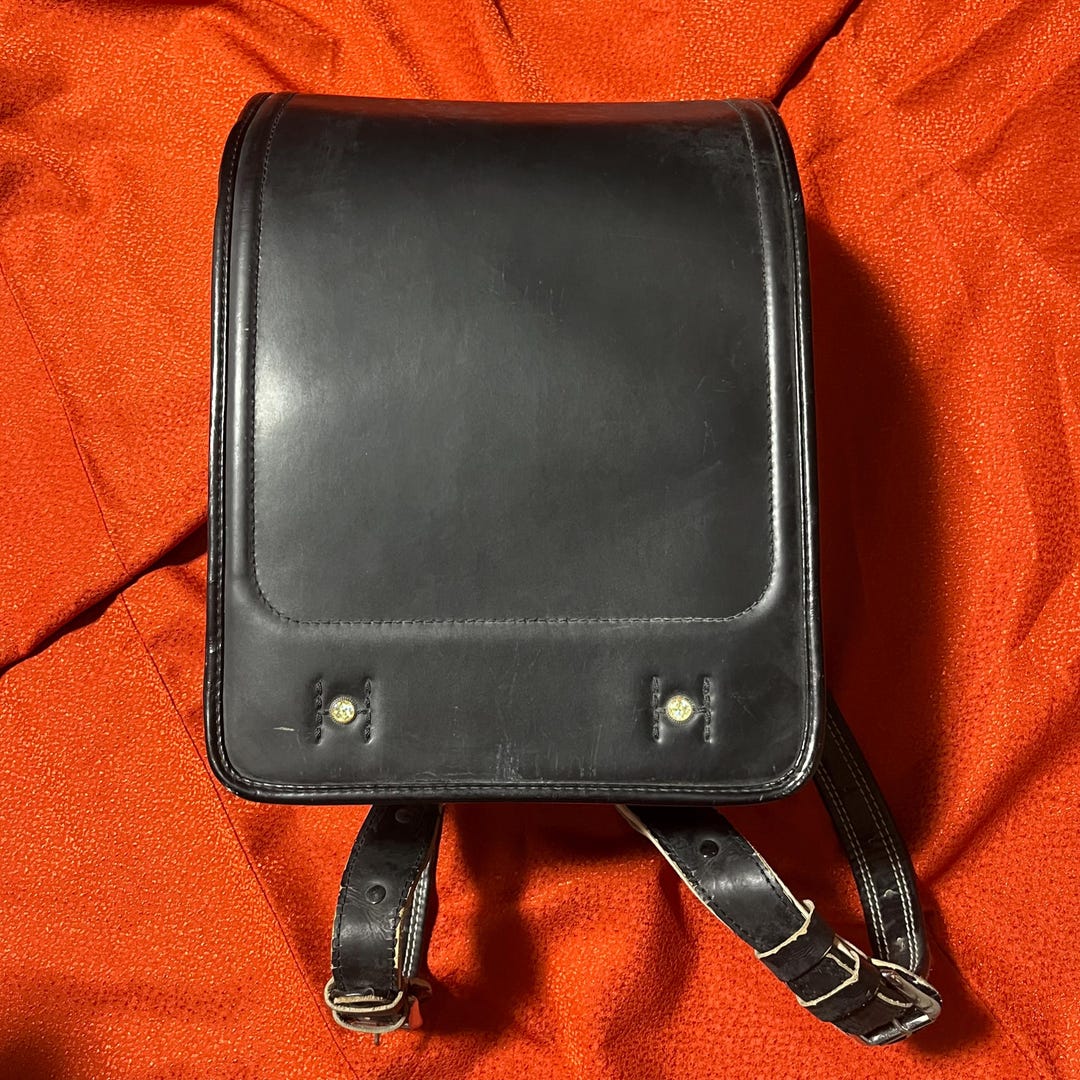 Ransoderu Backpack Vintage Japanese Randoseru | Classic Black School Backpack - Etsy