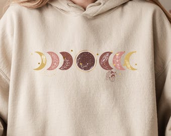 Mystic Moon Phase Shirt: Boho Astrology T-Shirt