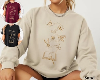 Wizard School T-Shirt: Magical Book & Castle, Witchcraft Gift