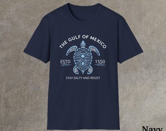 Gulf of Mexico Turtle T-Shirt: Estd 1550, Salty & Sustainable