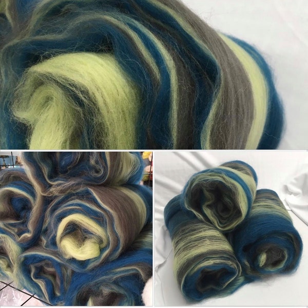 Tadpoles - 4.3oz Custom Blend Carded Merino Wool Batt Roving