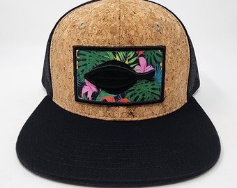 HALIBUT Cork Adjustable Meshback Snapback Hat