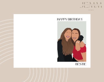 Carte d'anniversaire brune Bestie | Célébrations | Anniversaires | Glamour | Maquillage