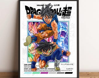 Póster de Dragon Ball SUPER Volumen 20 / Manga minimalista (A4/A3)